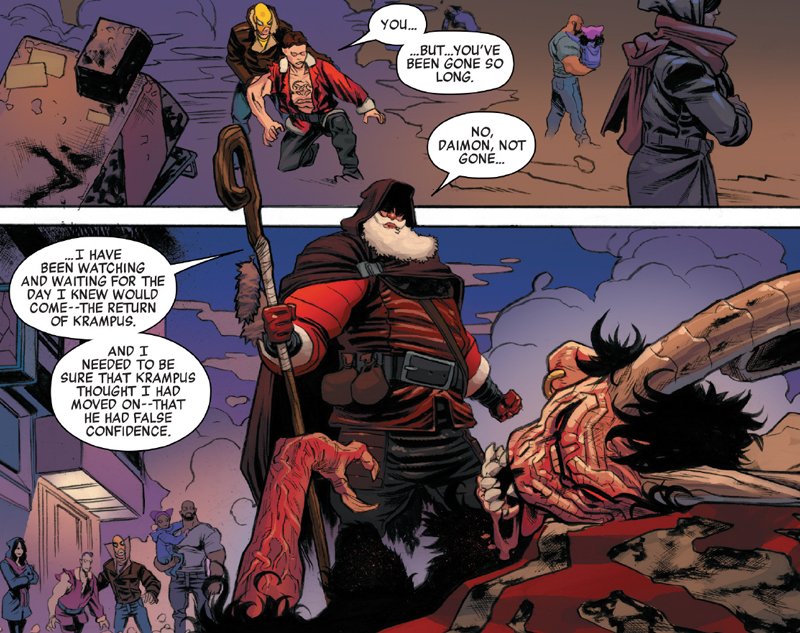 Illustration for article titled The Only Comic You Should Read Today Features Santa Beating the Crap Out of Krampus